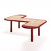 Gewerbefabrik Sitzbank Rodewisch Outdoor Bank Parkbank Holz Rot RAL 3001