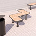 Gewerbefabrik Sitzbank Rodewisch Outdoor Bank Parkbank Holz Schwarz RAL 9017 Park