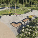 Gewerbefabrik Sitzbank Rodewisch Outdoor Bank Parkbank Holz Schwarz RAL 9017 Stadt