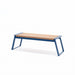 Gewerbefabrik Sitzbank Rott Outdoor Bank Parkbank Holz Blau RAL 5005