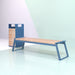 Gewerbefabrik Sitzbank Rott Outdoor Bank Parkbank Holz Blau RAL 5005 Stadt