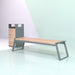 Gewerbefabrik Sitzbank Rott Outdoor Bank Parkbank Holz Grau RAL 7011 Stadt