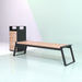 Gewerbefabrik Sitzbank Rott Outdoor Bank Parkbank Holz Schwarz RAL 9017 Stadt