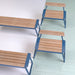 Gewerbefabrik Sitzbank Rottach Outdoor Bank Parkbank Holz Blau RAL 5005 Park