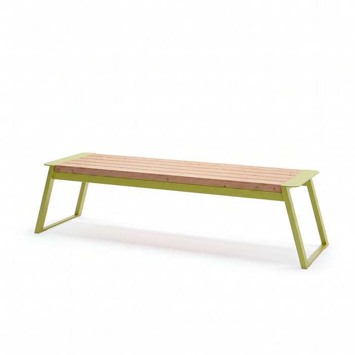 Gewerbefabrik Sitzbank Rottach Outdoor Bank Parkbank Holz Grün RAL 6018
