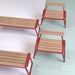 Gewerbefabrik Sitzbank Rottach Outdoor Bank Parkbank Holz Rot RAL 3001 Park