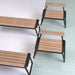 Gewerbefabrik Sitzbank Rottach Outdoor Bank Parkbank Holz Schwarz RAL 9017 Park