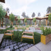 Gewerbefabrik Sitzbank Rottenburg Outdoor Bank Parkbank Holz Gelb RAL 1028 Stadt