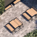 Gewerbefabrik Sitzbank Rottenburg Outdoor Bank Parkbank Holz Schwarz RAL 9017 Park