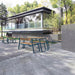 Gewerbefabrik Sitzbank Rottendorf Outdoor Bank Parkbank Holz Blau RAL 5005 Park