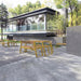 Gewerbefabrik Sitzbank Rottendorf Outdoor Bank Parkbank Holz Gelb RAL 1028 Park