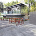 Gewerbefabrik Sitzbank Rottendorf Outdoor Bank Parkbank Holz Rot RAL 3001 Park