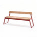 Gewerbefabrik Sitzbank Rottendorf Outdoor Bank Parkbank Holz Rot RAL 3001