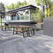 Gewerbefabrik Sitzbank Rottendorf Outdoor Bank Parkbank Holz Schwarz RAL 9017 Park