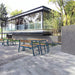 Gewerbefabrik Sitzbank Rottweil Outdoor Bank Parkbank Holz Blau RAL 5005 Stadt