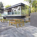 Gewerbefabrik Sitzbank Rottweil Outdoor Bank Parkbank Holz Gelb RAL 1028 Stadt
