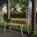 Gewerbefabrik Sitzbank Rottweil Outdoor Bank Parkbank Holz Grau RAL 7011 Park