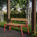 Gewerbefabrik Sitzbank Rottweil Outdoor Bank Parkbank Holz Rot RAL 3001 Park