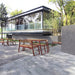 Gewerbefabrik Sitzbank Rottweil Outdoor Bank Parkbank Holz Rot RAL 3001 Stadt