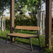 Gewerbefabrik Sitzbank Rottweil Outdoor Bank Parkbank Holz Schwarz RAL 9017 Park