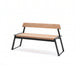 Gewerbefabrik Sitzbank Rottweil Outdoor Bank Parkbank Holz Schwarz RAL 9017