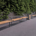 Gewerbefabrik Sitzbank Trebbin Outdoor Bank Parkbank Holz Grau RAL 7011 Park