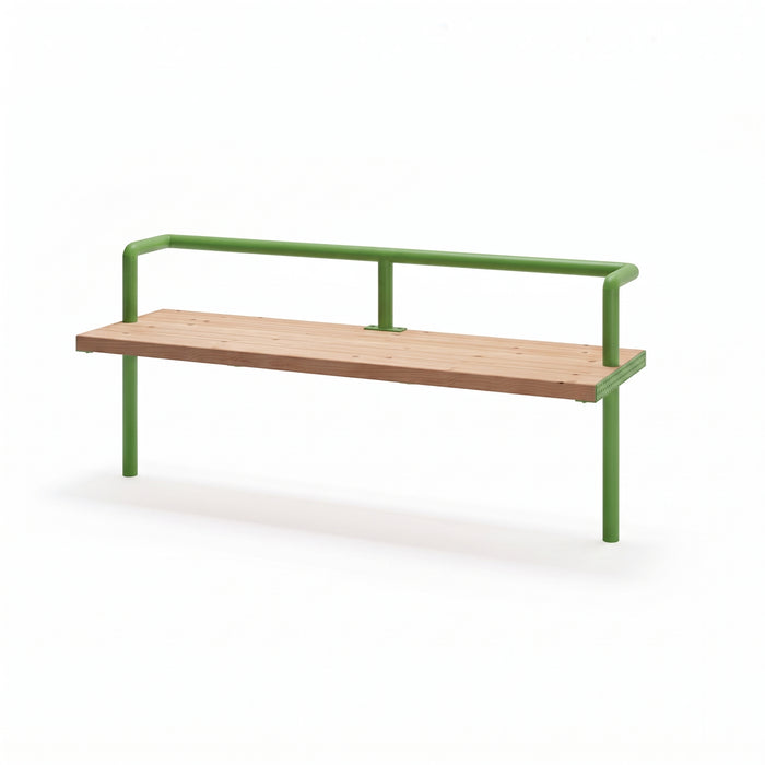 Gewerbefabrik Sitzbank Trebbin Outdoor Bank Parkbank Holz Grün RAL 6018