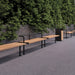Gewerbefabrik Sitzbank Trebbin Outdoor Bank Parkbank Holz Schwarz RAL 9017 Park