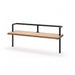 Gewerbefabrik Sitzbank Trebbin Outdoor Bank Parkbank Holz Schwarz RAL 9017