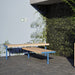 Gewerbefabrik Sitzbank Trebgast Outdoor Bank Parkbank Holz Blau RAL 5005 Park