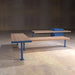 Gewerbefabrik Sitzbank Trebgast Outdoor Bank Parkbank Holz Blau RAL 5005 Stadt