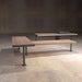 Gewerbefabrik Sitzbank Trebgast Outdoor Bank Parkbank Holz Grau RAL 7011 Stadt