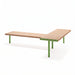 Gewerbefabrik Sitzbank Trebgast Outdoor Bank Parkbank Holz Grün RAL 6018