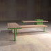 Gewerbefabrik Sitzbank Trebgast Outdoor Bank Parkbank Holz Grün RAL 6018 Stadt