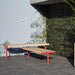 Gewerbefabrik Sitzbank Trebgast Outdoor Bank Parkbank Holz Rot RAL 3001 Park