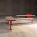 Gewerbefabrik Sitzbank Trebgast Outdoor Bank Parkbank Holz Rot RAL 3001 Stadt