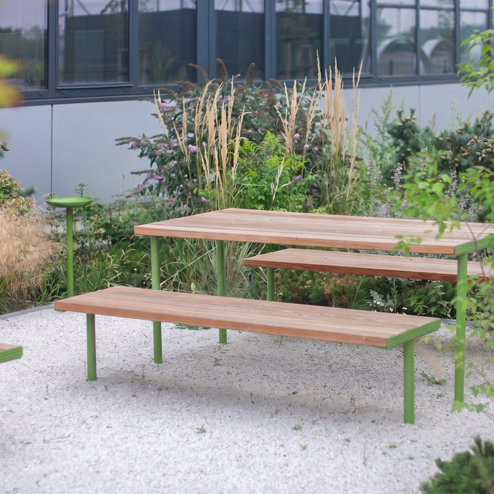 Gewerbefabrik Sitzbank Trebsen Outdoor Bank Parkbank Holz Grün RAL 6018 Park