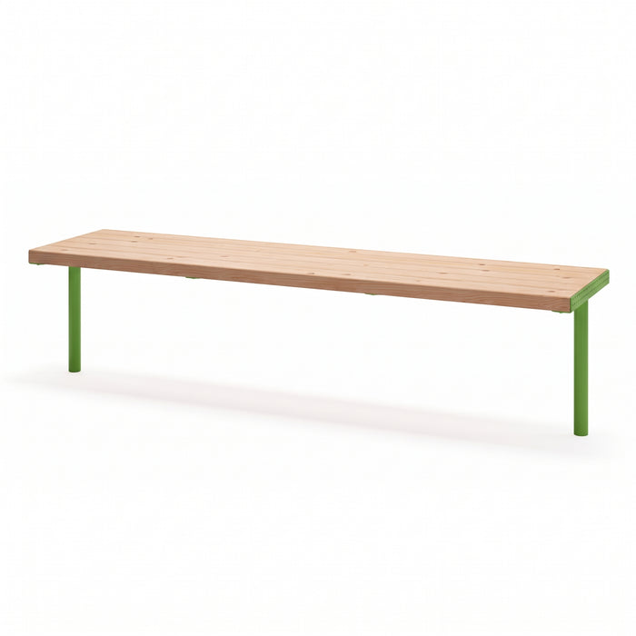 Gewerbefabrik Sitzbank Trebsen Outdoor Bank Parkbank Holz Grün RAL 6018