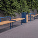 Gewerbefabrik Sitzbank Trebur Outdoor Bank Parkbank Holz Blau RAL 5005 Park