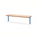 Gewerbefabrik Sitzbank Trebur Outdoor Bank Parkbank Holz Blau RAL 5005
