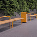 Gewerbefabrik Sitzbank Trebur Outdoor Bank Parkbank Holz Gelb RAL 1028 Park
