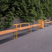 Gewerbefabrik Sitzbank Trebur Outdoor Bank Parkbank Holz Gelb RAL 1028 Stadt