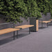 Gewerbefabrik Sitzbank Trebur Outdoor Bank Parkbank Holz Grau RAL 7011 Park