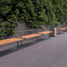 Gewerbefabrik Sitzbank Trebur Outdoor Bank Parkbank Holz Grau RAL 7011 Stadt