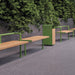 Gewerbefabrik Sitzbank Trebur Outdoor Bank Parkbank Holz Grün RAL 6018 Park