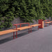 Gewerbefabrik Sitzbank Trebur Outdoor Bank Parkbank Holz Rot RAL 3001 Stadt