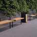 Gewerbefabrik Sitzbank Trebur Outdoor Bank Parkbank Holz Schwarz RAL 9017 Park