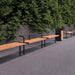 Gewerbefabrik Sitzbank Trebur Outdoor Bank Parkbank Holz Schwarz RAL 9017 Stadt