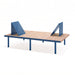 Gewerbefabrik Sitzbank Trostberg Outdoor Bank Parkbank Holz Blau RAL 5005
