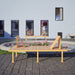 Gewerbefabrik Sitzbank Trostberg Outdoor Bank Parkbank Holz Gelb RAL 1028 Stadt